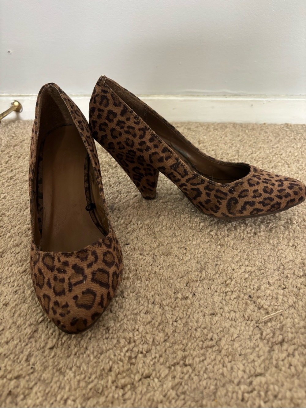 Leopard Print Women’s Pumps - Brown Animal Print Heels Size 7